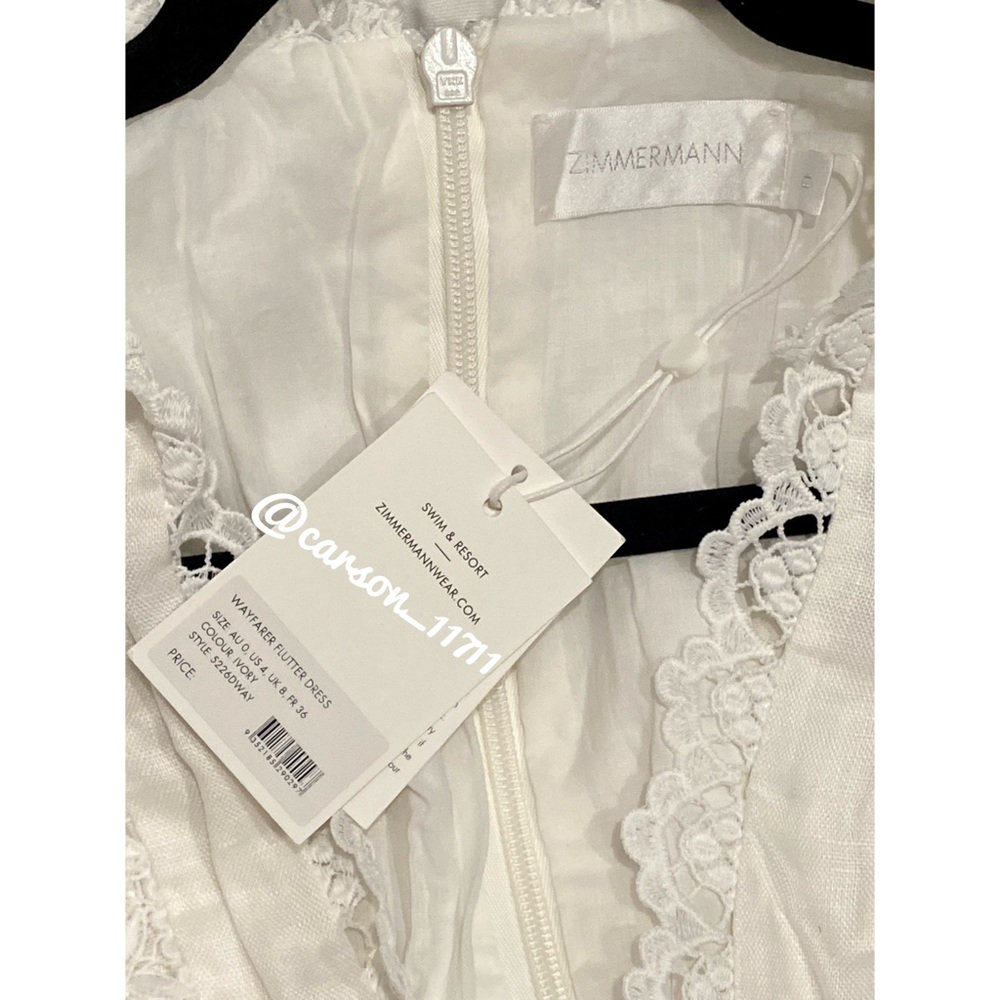 NWT Zimmermann Wayfarer Flutter Mini Dress US4 - Picture 9 of 12